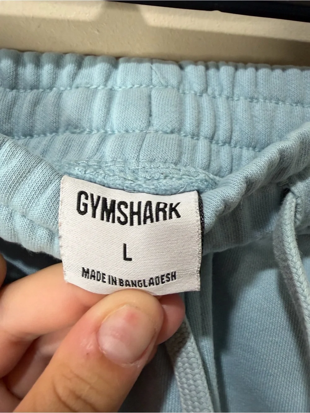 Gymshark Light Blue Men's Training Shorts with Drawstring